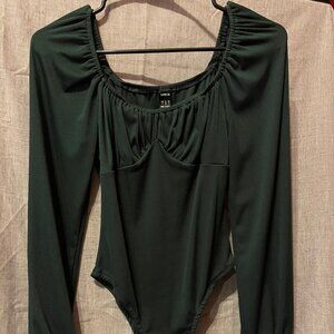 NWOT Dark Green SHEIN Bodysuit